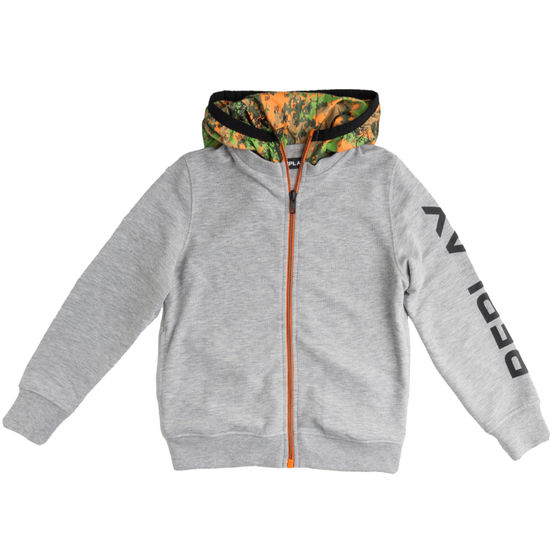 BOY コットン/ ポリフリース CAMOスウェットシャツ 詳細画像 グレーメランジ 1